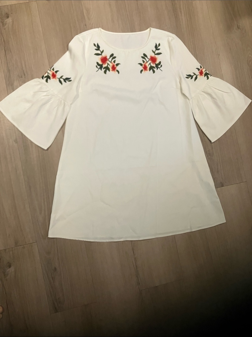 Brand new dress with embroidery size medium